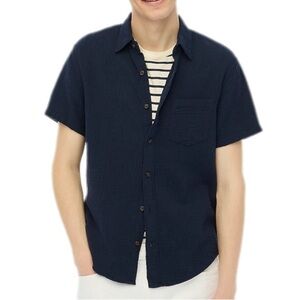 J Crew‎ Factory Short-sleeve gauze shirt in Black size Medium NWT BR546